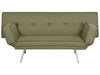 Sofa Bed Fabric Olive Green 3 Seater