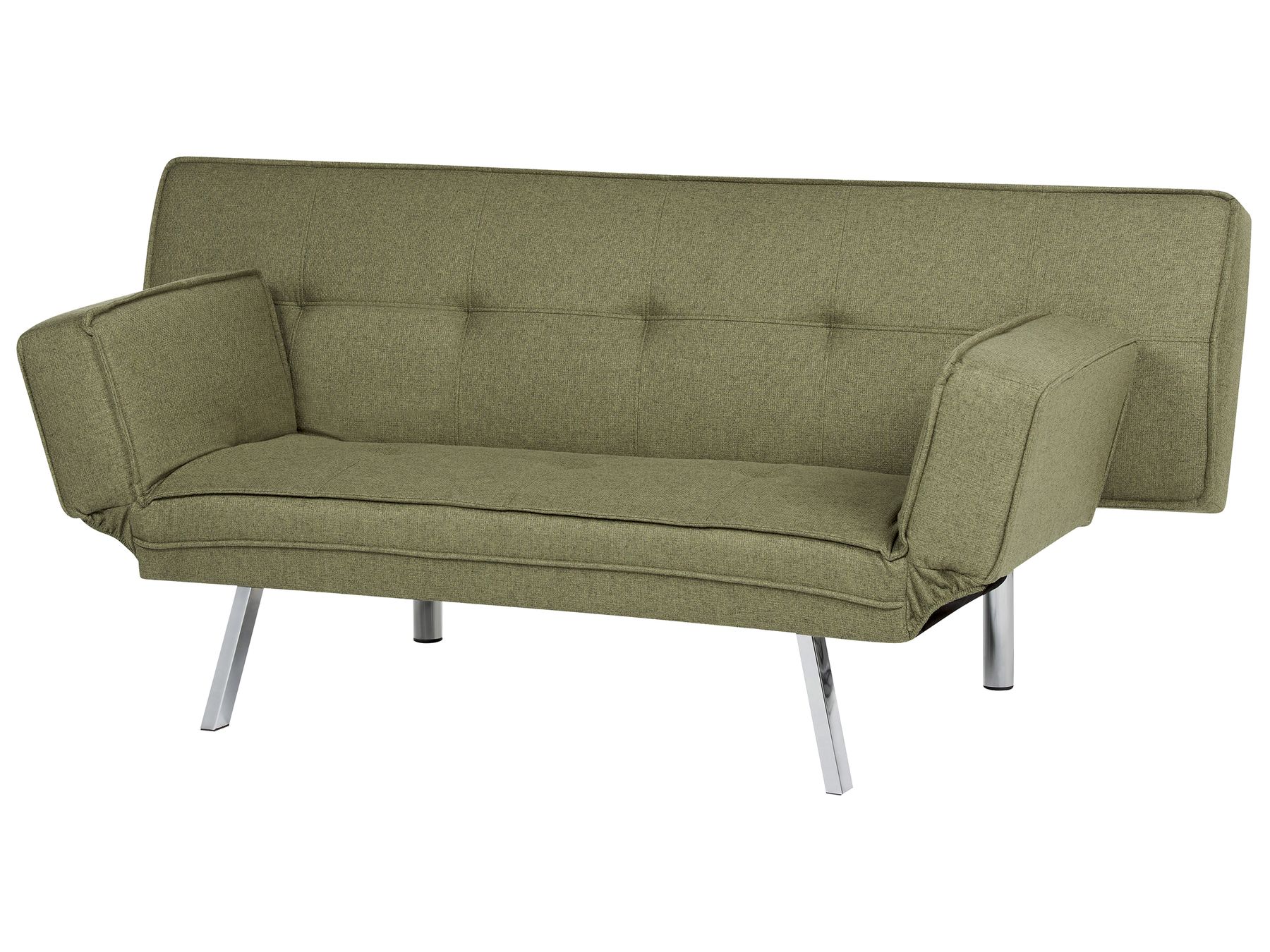 Sofa Bed BRISTOL Fabric Olive Green 3 Seater