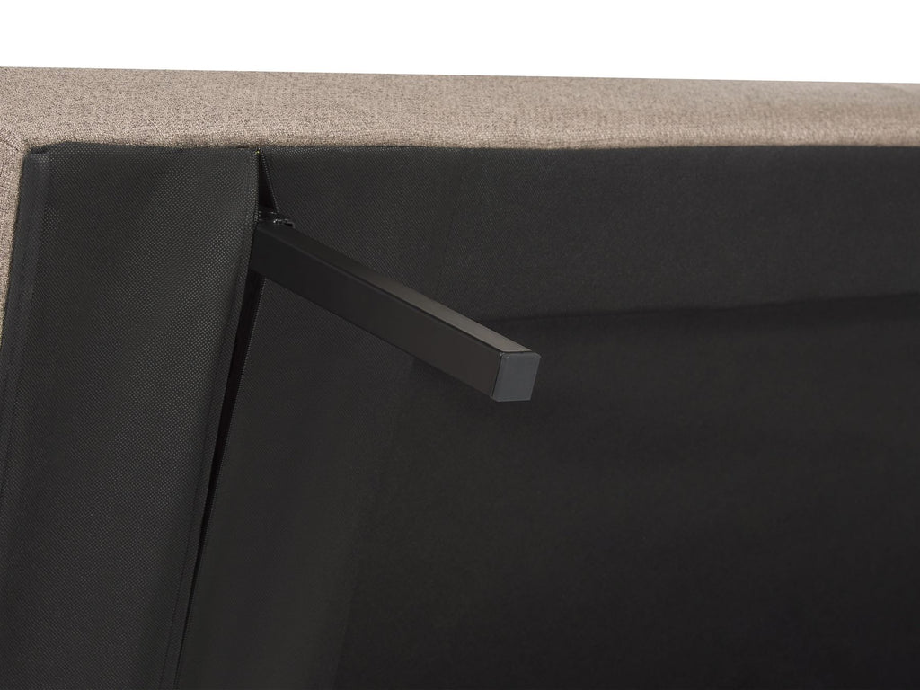 Sofa Bed BRISTOL Fabric Brown 3 Seater
