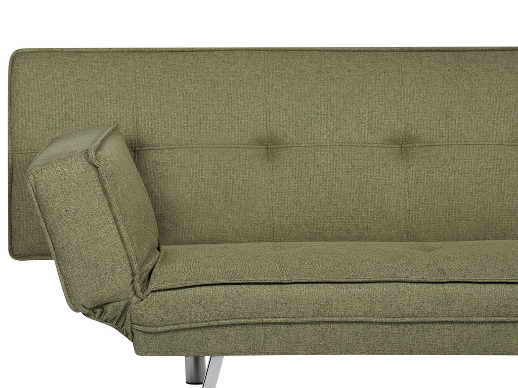 Sofa Bed BRISTOL Fabric Olive Green 3 Seater