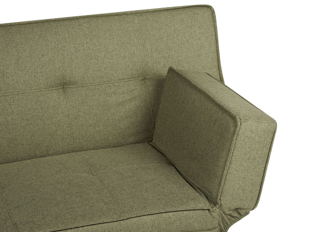 Sofa Bed BRISTOL Fabric Olive Green 3 Seater