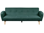 Sofa Bed FLORLI Fabric Dark Green 3 Seater