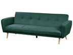 Sofa Bed FLORLI Fabric Dark Green 3 Seater