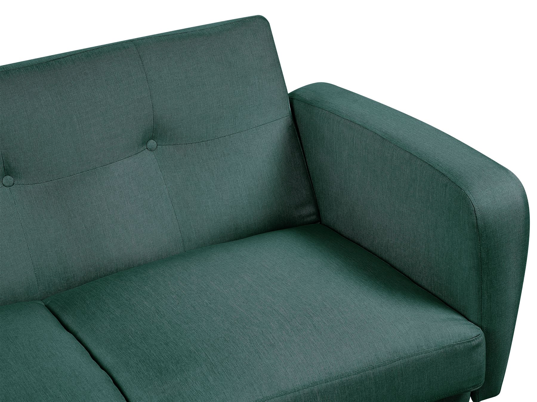Sofa Bed FLORLI Fabric Dark Green 3 Seater