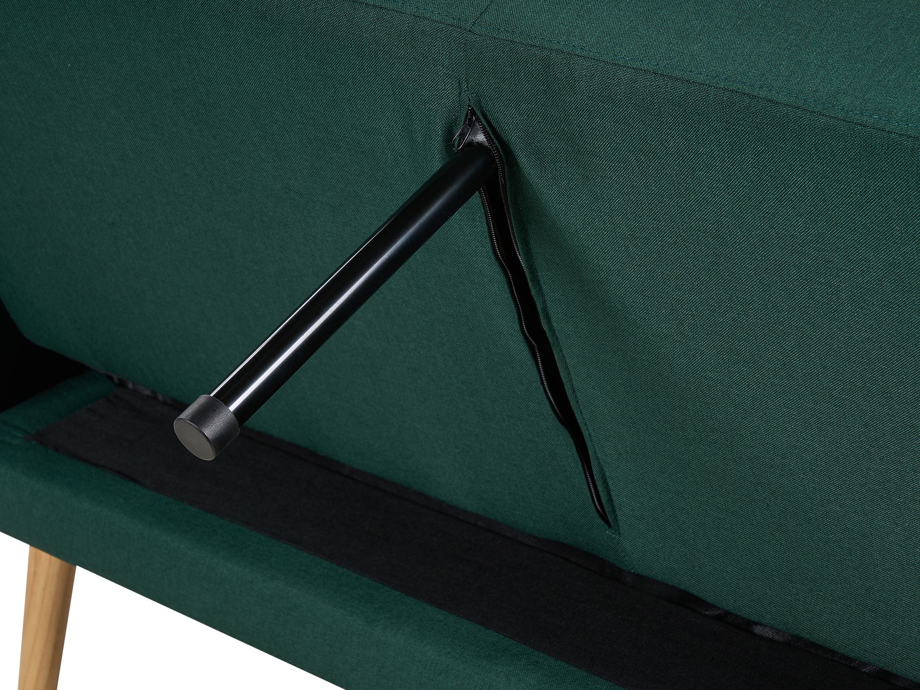 Sofa Bed FLORLI Fabric Dark Green 3 Seater