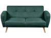2 Seater Fabric Sofa Bed Green