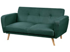 2 Seater Fabric Sofa Bed Green FLORLI