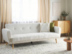 Sofa Bed FLORLI Boucle Off-White 3 Seater