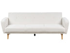 Sofa Bed FLORLI Boucle Off-White 3 Seater