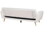 Sofa Bed FLORLI Boucle Off-White 3 Seater