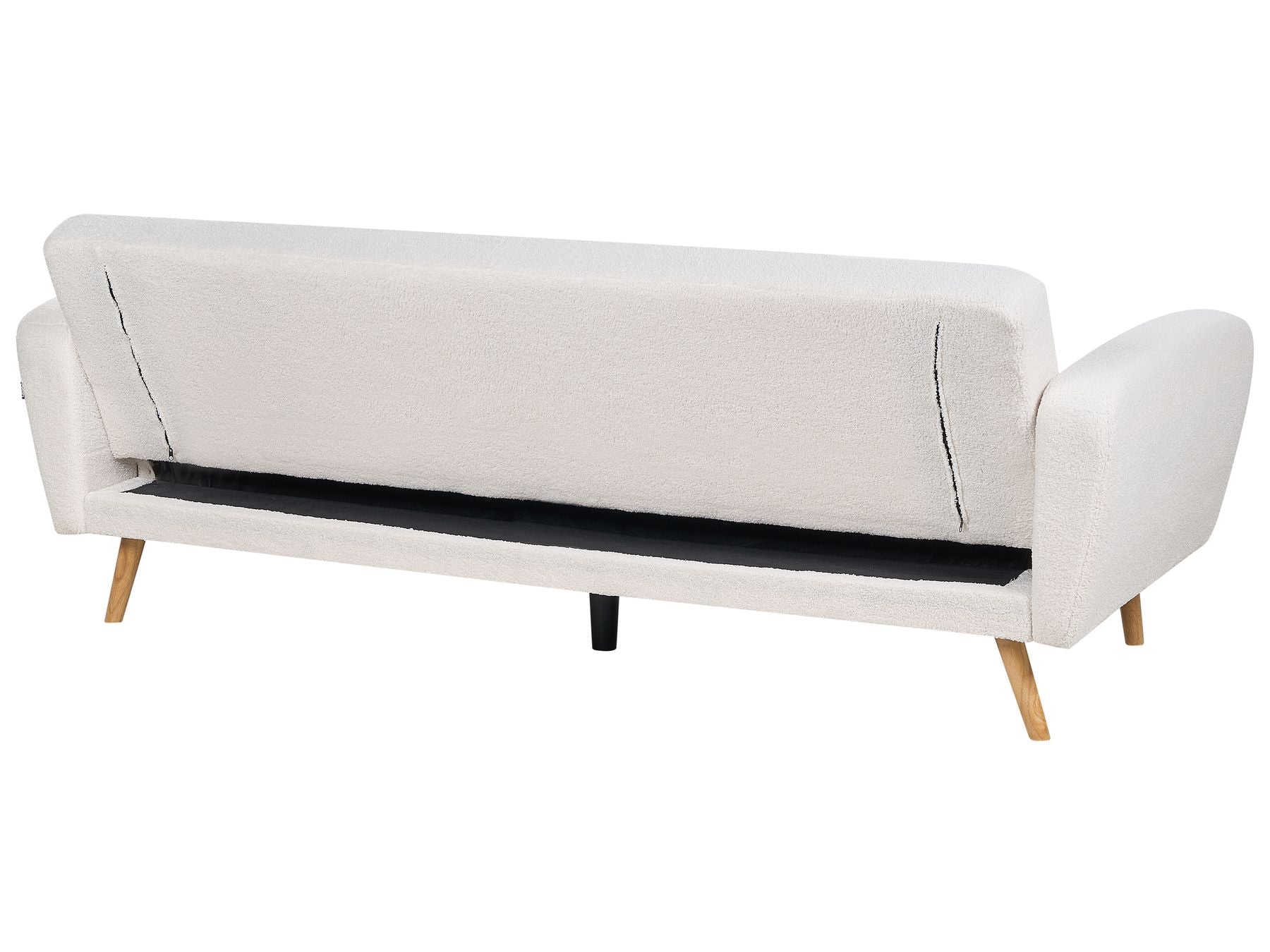 Sofa Bed FLORLI Boucle Off-White 3 Seater