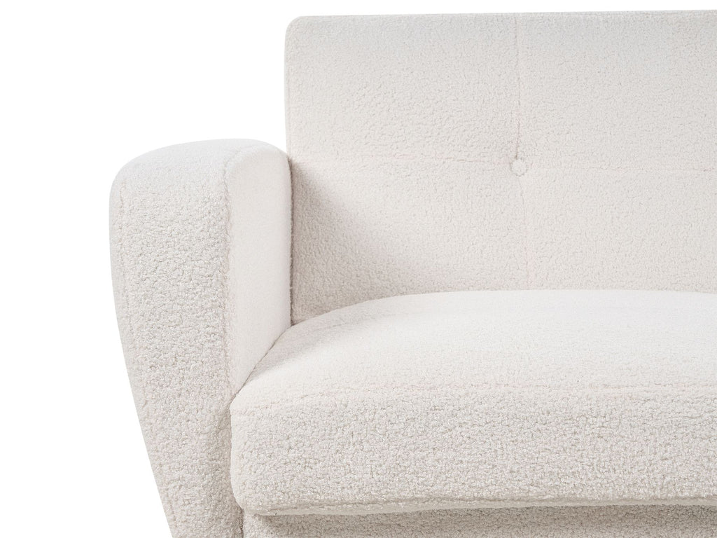 Sofa Bed FLORLI Boucle Off-White 3 Seater