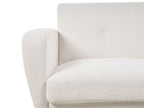 Sofa Bed FLORLI Boucle Off-White 3 Seater