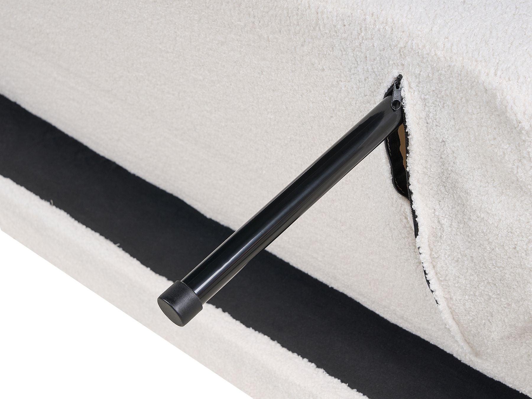 Sofa Bed FLORLI Boucle Off-White 3 Seater