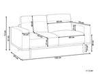 2 Seater Fabric Sofa Cream Beige SOVIK