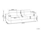 3 Seater Fabric Sofa Green SOVIK