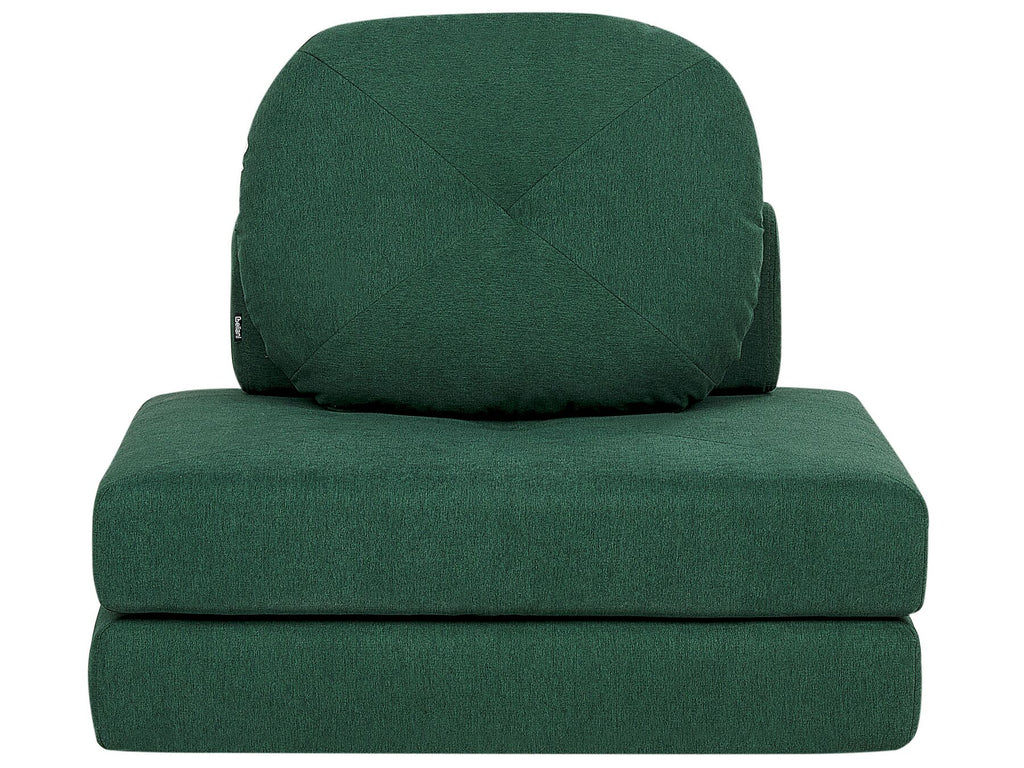 Single Sofa Bed OLDEN Fabric Dark Green