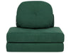 Single Sofa Bed Fabric Dark Green