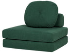 Single Sofa Bed OLDEN Fabric Dark Green