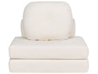 Single Sofa Bed OLDEN Boucle White