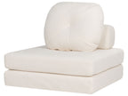 Single Sofa Bed OLDEN Boucle White