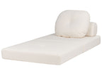Single Sofa Bed OLDEN Boucle White