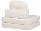 Single Sofa Bed OLDEN Boucle White