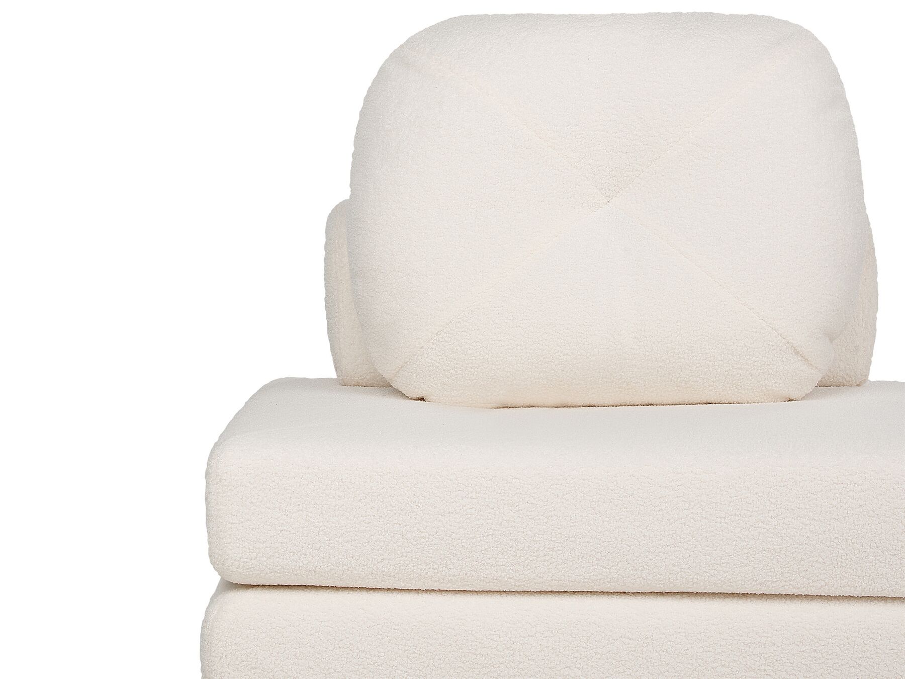 Single Sofa Bed OLDEN Boucle White