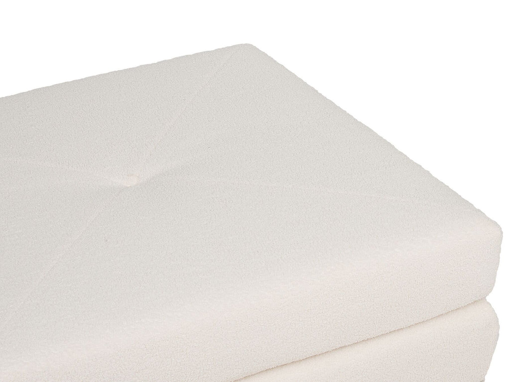 Single Sofa Bed OLDEN Boucle White