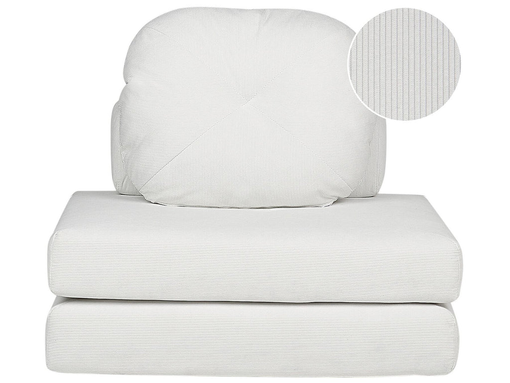 Single Sofa Bed OLDEN Corduroy Off-White
