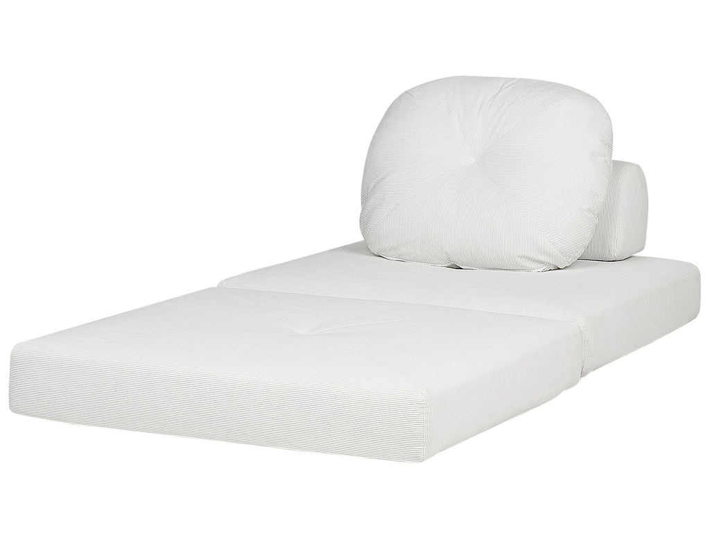 Single Sofa Bed OLDEN Corduroy Off-White