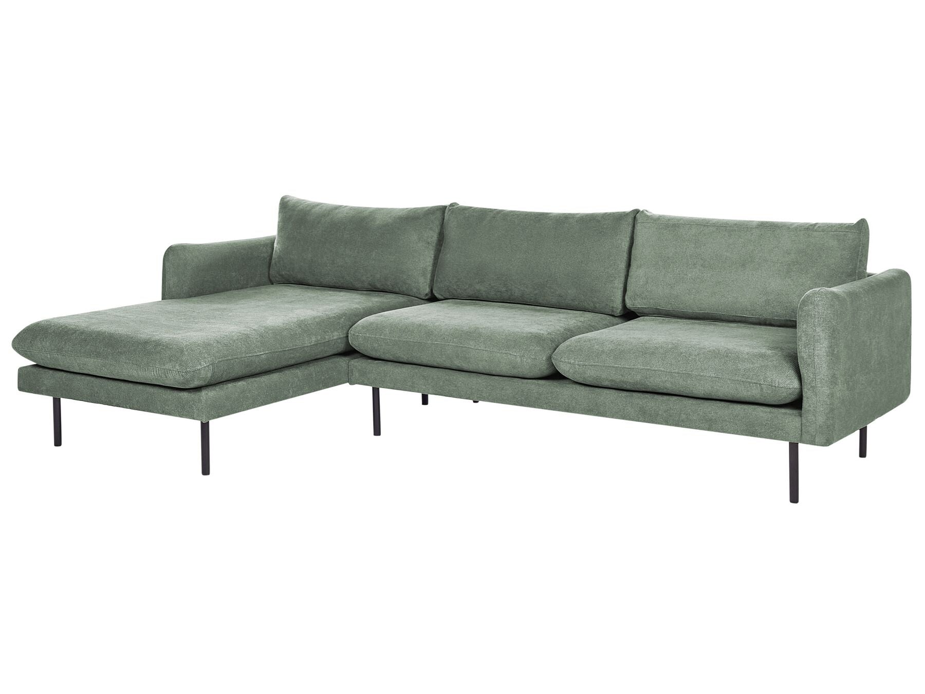 Corner Sofa VINTERBRO Fabric Light Green 4 Seater Right Hand