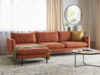 Corner Sofa VINTERBRO Chenille Golden Brown 4 Seater Right Hand