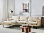 Corner Sofa VINTERBRO Fabric Light Beige 4 Seater Right Hand
