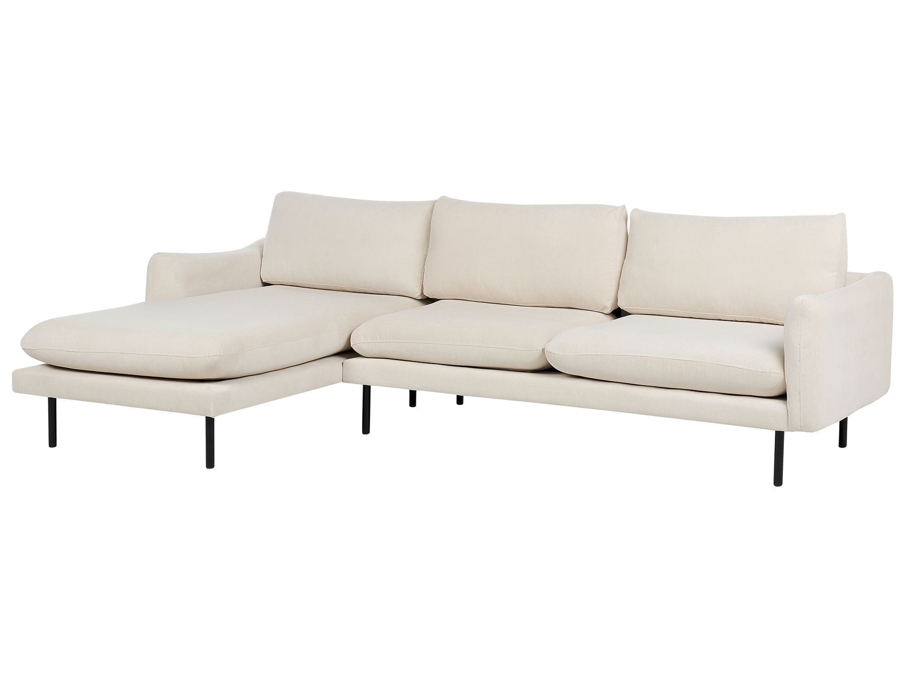 Corner Sofa VINTERBRO Fabric Light Beige 4 Seater Right Hand