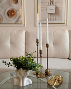 Sofa Bed SIRO Boucle Off-White with Storage 3 Seater Left Hand
