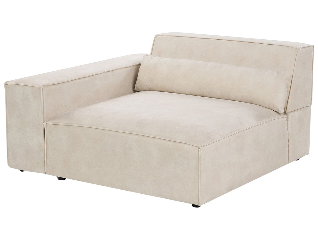 2 Seater Modular Velvet Sofa Beige HELLNAR