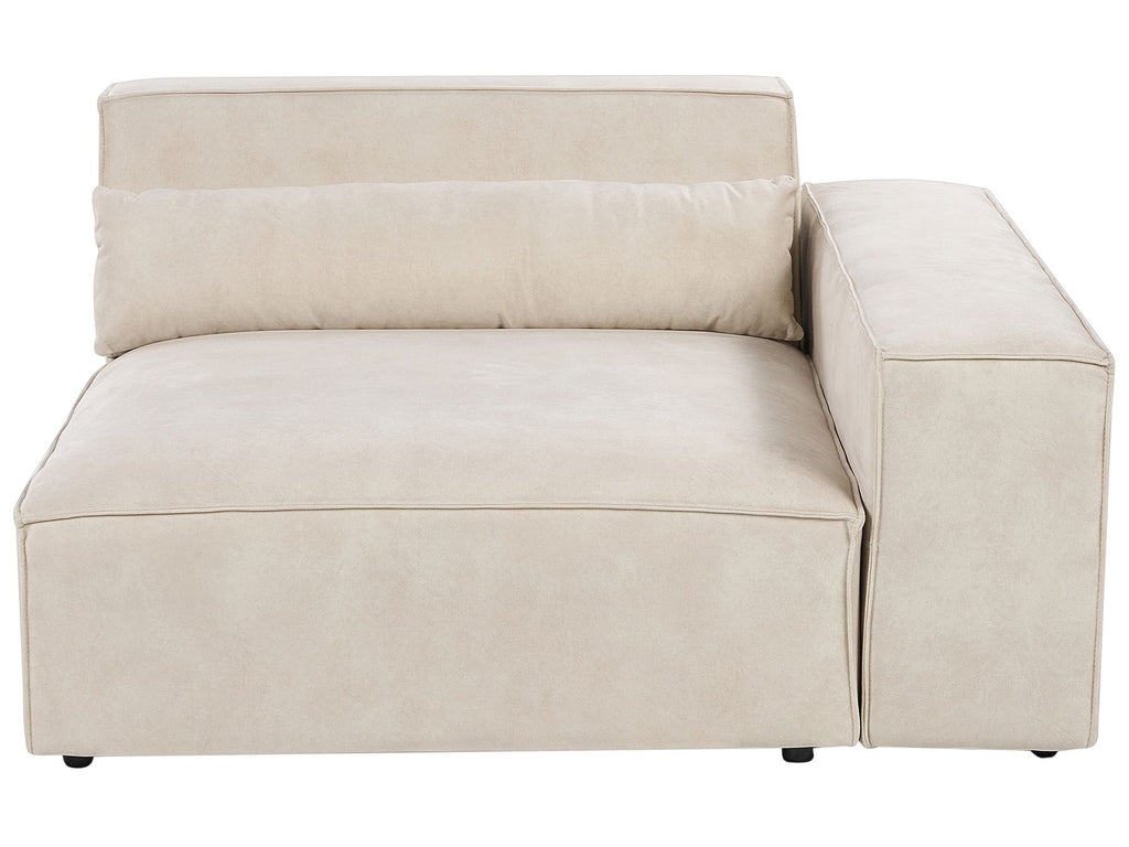 2 Seater Modular Velvet Sofa Beige HELLNAR