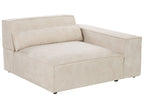 2 Seater Modular Velvet Sofa Beige HELLNAR