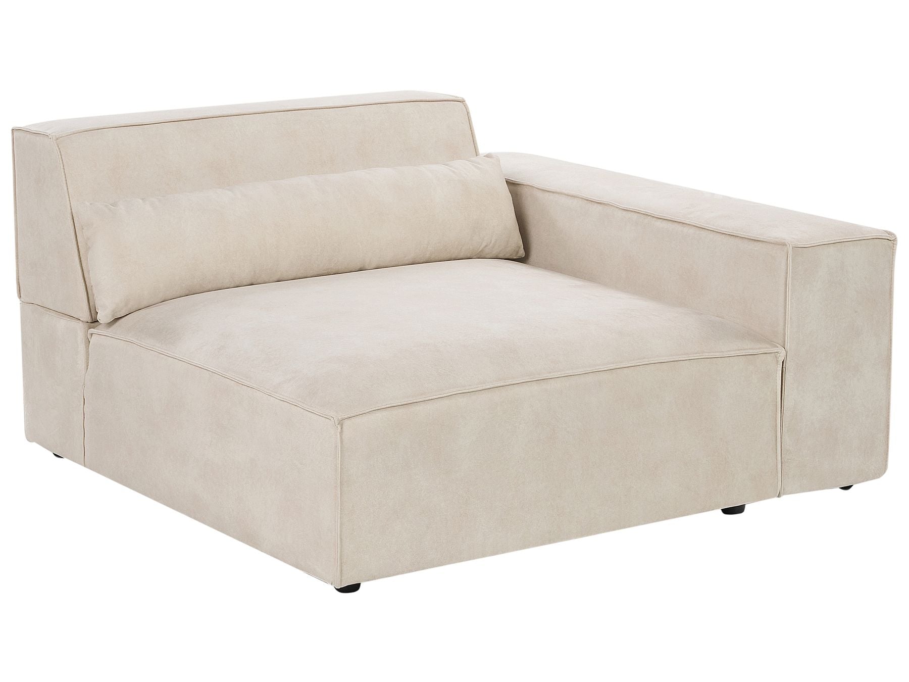 2 Seater Modular Velvet Sofa Beige HELLNAR