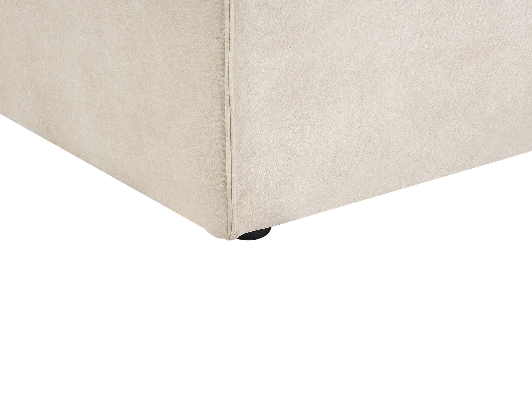 2 Seater Modular Velvet Sofa Beige HELLNAR