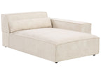 Left Hand 2 Seater Modular Velvet Corner Sofa Beige HELLNAR