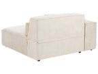 Left Hand 2 Seater Modular Velvet Corner Sofa Beige HELLNAR