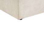 Left Hand 2 Seater Modular Velvet Corner Sofa Beige HELLNAR