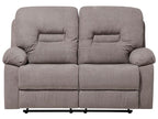 2 Seater Fabric Manual Recliner Sofa Taupe Beige BERGEN