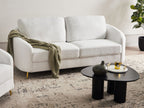 3 Seater Boucle Sofa White TROSA