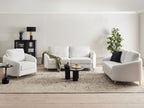 3 Seater Boucle Sofa White TROSA