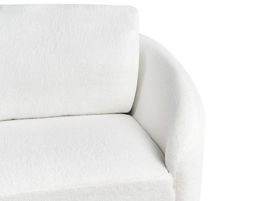 3 Seater Boucle Sofa White TROSA