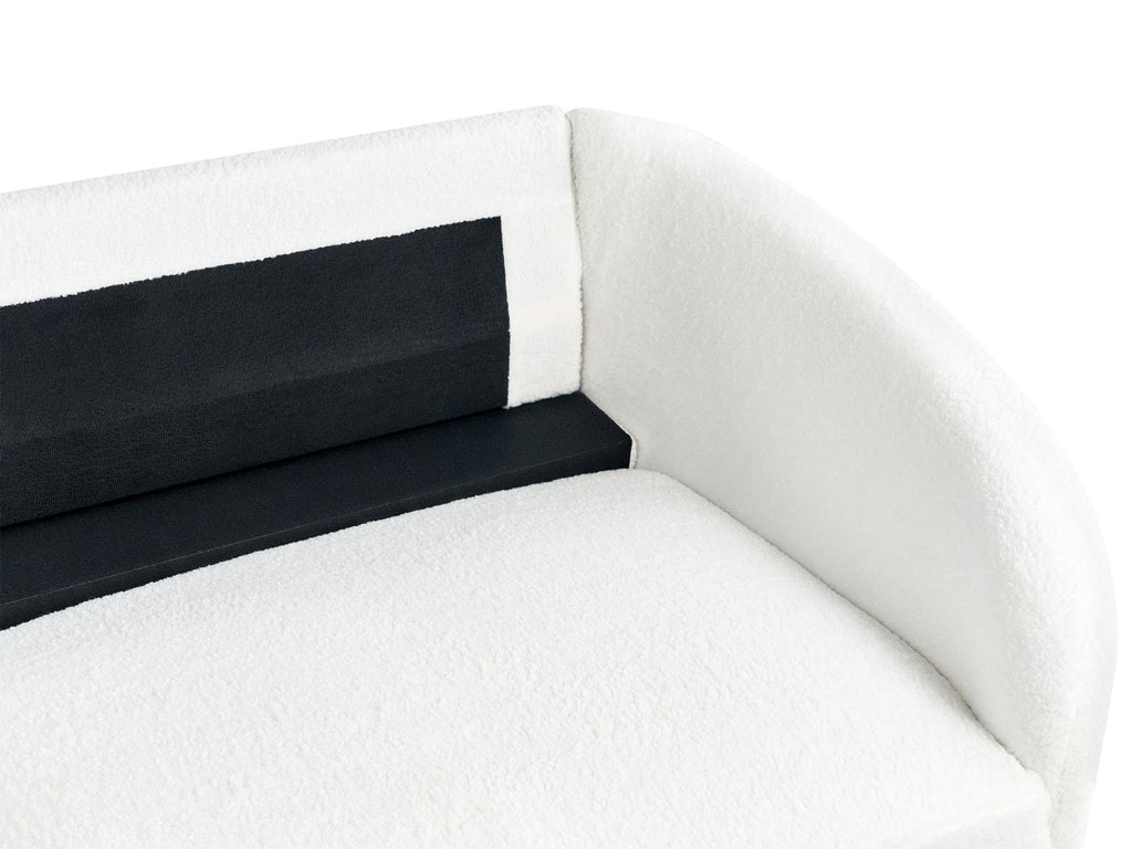 3 Seater Boucle Sofa White TROSA