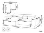 Modular Corner Sofa HELLNAR Boucle Off-White 2 Seater Right Hand